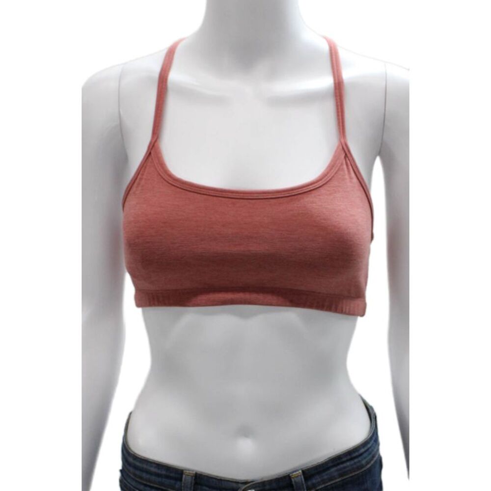 Beyond Yoga Womens Spaghetti Strap Scoop Neck Sports Bra Brown Small